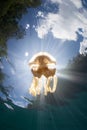 Golden Jellyfish and Sunlight in Raja Ampat