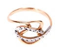 Golden jewellery ring