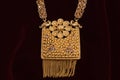 Golden jewelry - Fancy Designer chain pendant neck set for woman fashion