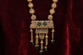 Golden jewelry - Fancy Designer chain pendant neck set for woman fashion
