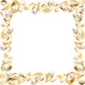 Golden jewelry frame