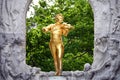 Golden Johann Strauss monument in Stadtpark Vienna Royalty Free Stock Photo