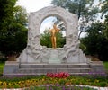 Golden Johann Strauss statue Vienna Royalty Free Stock Photo