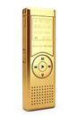 Golden Journalist Digital Voice Recorder or Dictaphone. 3d Rendering