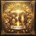 Golden Jubilee: Grand 80th Birthday Celebration Royalty Free Stock Photo