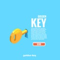 Golden Key Royalty Free Stock Photo