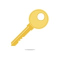 Golden Key Icon - Simple, Safe, Security, and Access Graphic Illustration Royalty Free Stock Photo