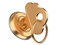 Golden key in keyhole. storage data cloud security concept Royalty Free Stock Photo