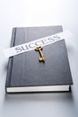 Golden key of success book Royalty Free Stock Photo