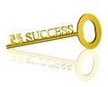 Golden Key to Success on White Royalty Free Stock Photo