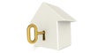Golden key to unlock the housing Royalty Free Stock Photo