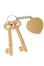 Golden keys with heart