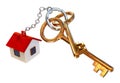 Golden keys from the house with charm