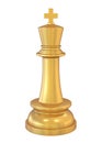 Golden King Chess Piece Isolated Royalty Free Stock Photo