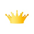 Golden king crown icon