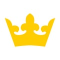 Golden king crown icon illustration - PNG