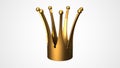 Golden Kings Crown 3D Render
