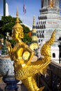 Golden kinnon (kinnaree) statue