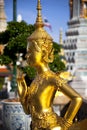 Golden kinnon (kinnaree) statue