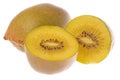 Golden Kiwi Fruits Macro Isolated