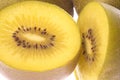 Golden Kiwi Fruits Macro Isolated