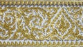 Golden Kranok pattern on Thai temple wall background Royalty Free Stock Photo