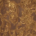 A golden lace pattern adorns an ornate background, creating a stunning display of elegance and grace.