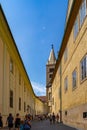 Golden lane Castle district street of Prague in Czech Republic. Royalty Free Stock Photo