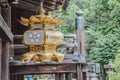 Golden Lanterns At The Kitano- Tenmangu Shrine Kyoto Japan 2015