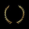 Golden laurel wreath. Best award to winner of competition