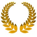 Golden laurel wreath