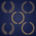 Golden laurel wreaths