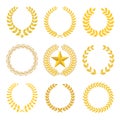 Golden laurel wreaths