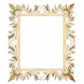 Golden Leaf Frame: Renaissance-inspired Decorative Border And Frame Art