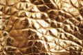 Golden leather texture background Royalty Free Stock Photo