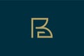 Golden letter B logo design inspiration Royalty Free Stock Photo