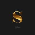 Golden letter S