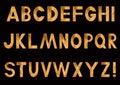 Golden letters of the Latin alphabet