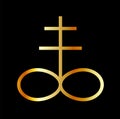 Golden Leviathan Cross or Sulfur symbol