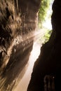 Golden light Aare-gorge Royalty Free Stock Photo