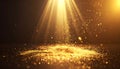 Golden Light Beam Shining Royalty Free Stock Photo
