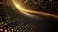 Golden Light Beams Create a Stunning Visual Effect on a Dark Background With Dot Patterns Royalty Free Stock Photo
