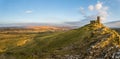 Golden Light, Brentor Church, Dartmoor, Devon Royalty Free Stock Photo