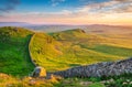 Golden Light at Hadrian`s Wall Caw Gap