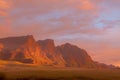 Golden Light on the Peaks Royalty Free Stock Photo
