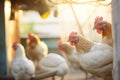 golden light roosting hens