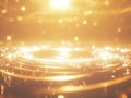 Golden light swirls create abstract background