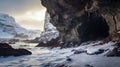 Golden Light: Unreal Landscapes In A Snow Covered Cave