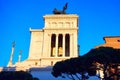 Golden light on the Victor Emmanuel Monument, Altare della Patria, Rome, Italy Royalty Free Stock Photo