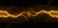 Golden lightning, abstract plasma